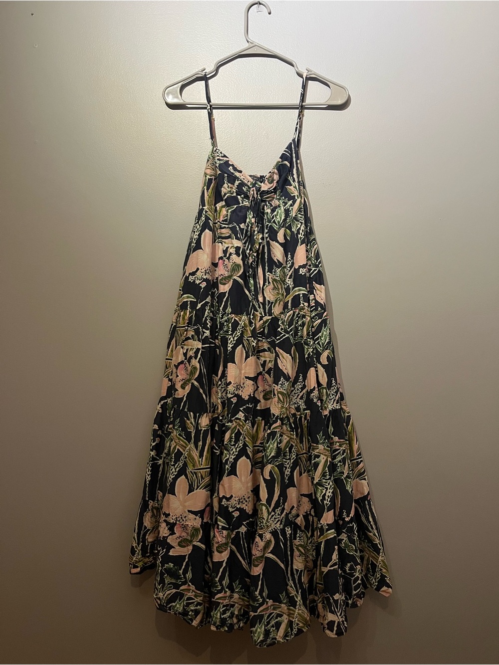 Vineyard Vines Floral Spaghetti-Strap Maxi Dress - Navy & Blush